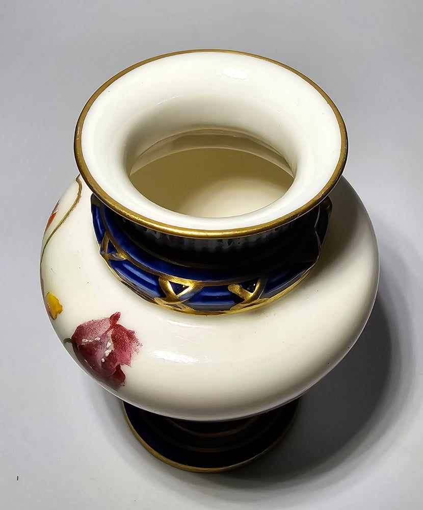 Image of Royal Worcester Squat Vase - Poppies