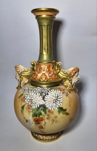 Image 1 of Royal Worcester Mask Handled Vase