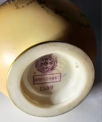 Image 5 of Royal Worcester Mask Handled Vase