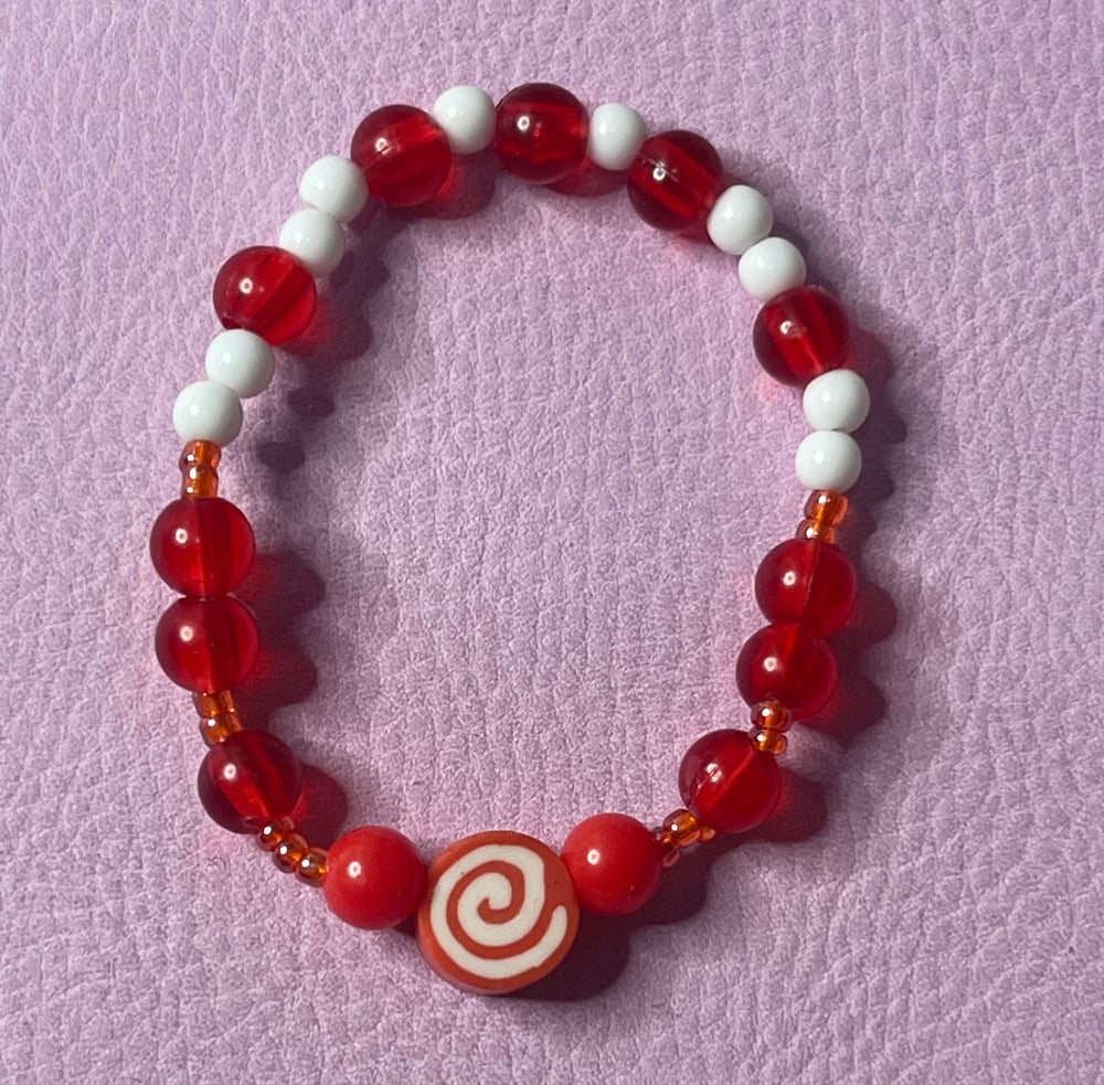 Image of Red and white bracelet 