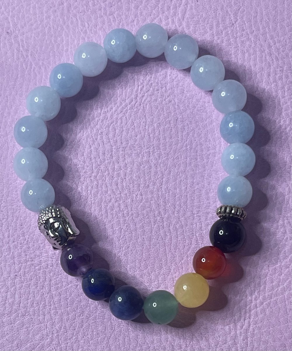 Image of Aquarmarine/chakra bracelet 