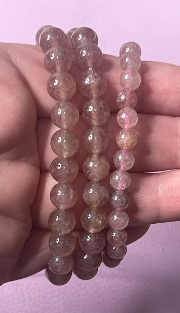 Image of Strawberry quartz bracelet 