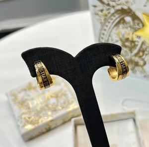 Image of (THIS ITEM JUST SOLD) Authentic Christian Dior Hoop Earrings 