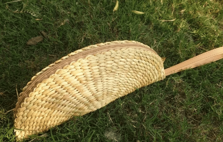 Image of Brown Party Kouna Grass Hand Purse