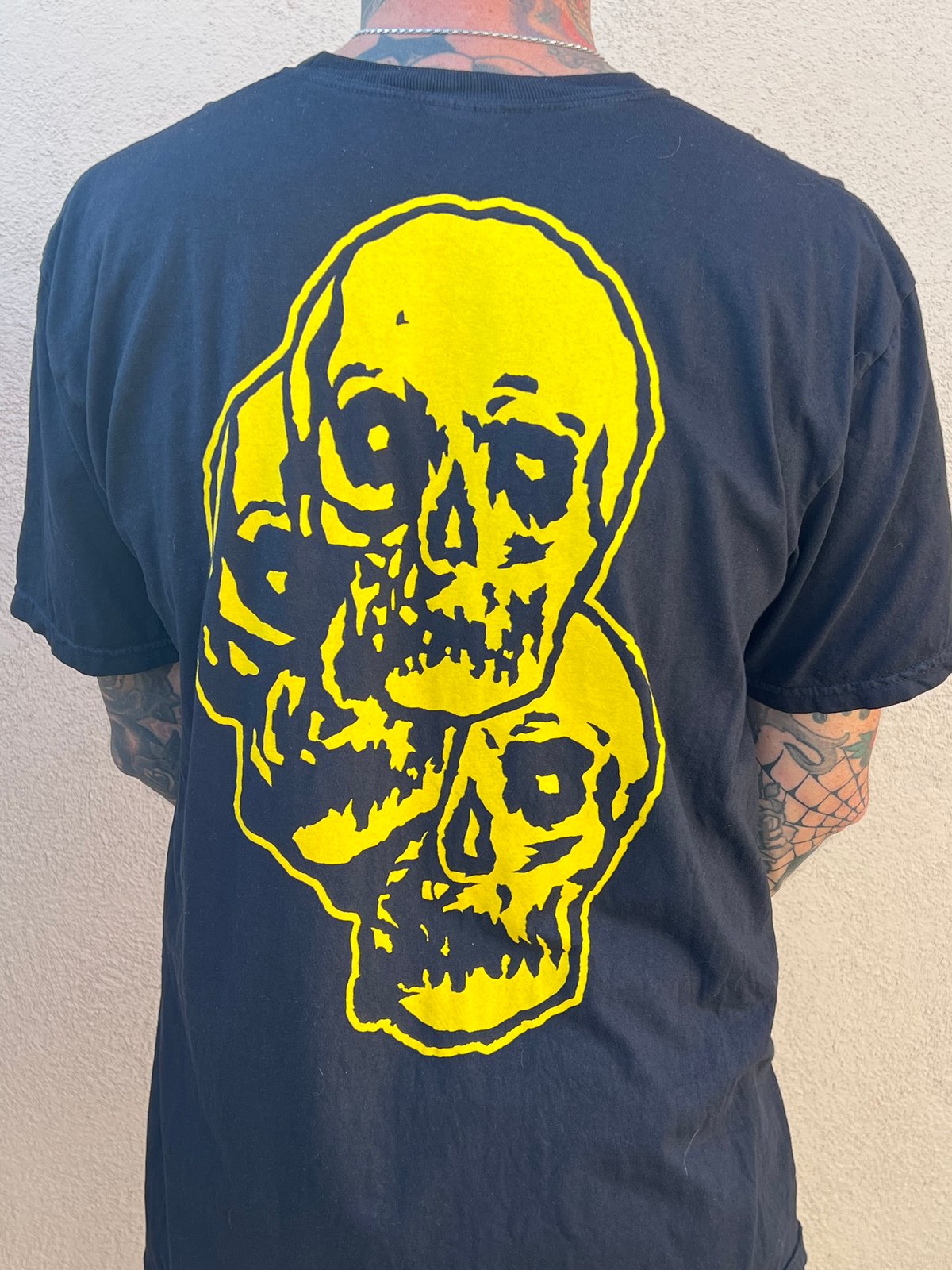 Image of Port City Tattoo Triple stack skull T shirt 