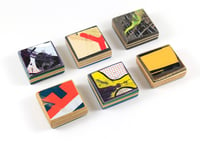 Image 1 of Recycled Skateboard Fridge Magnets, set of 6