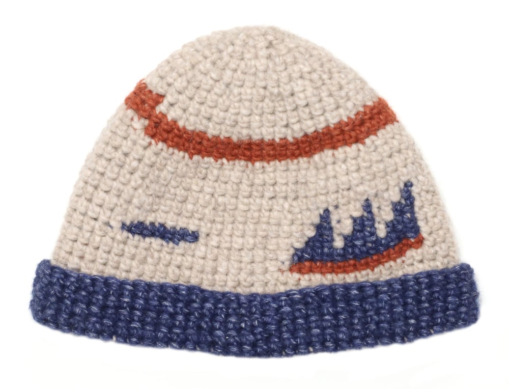Image of RED AND BLUE WOOL CAP