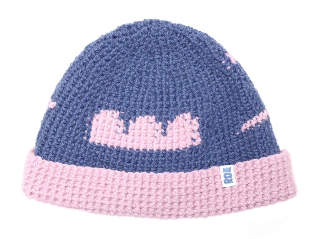 Image of BLUE AND PINK WOOL CAP