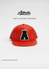 Artmatic Faux Leather Snapback (Red)