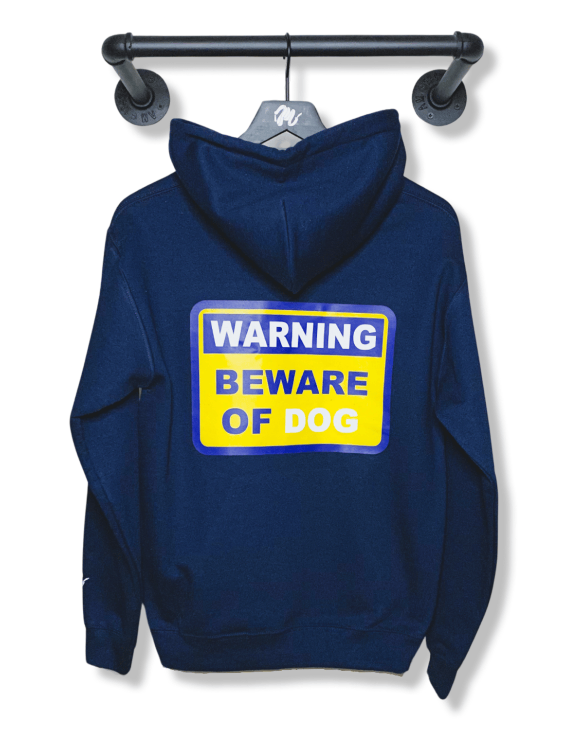 Image of Beware Of Dog Hoodie-Navy