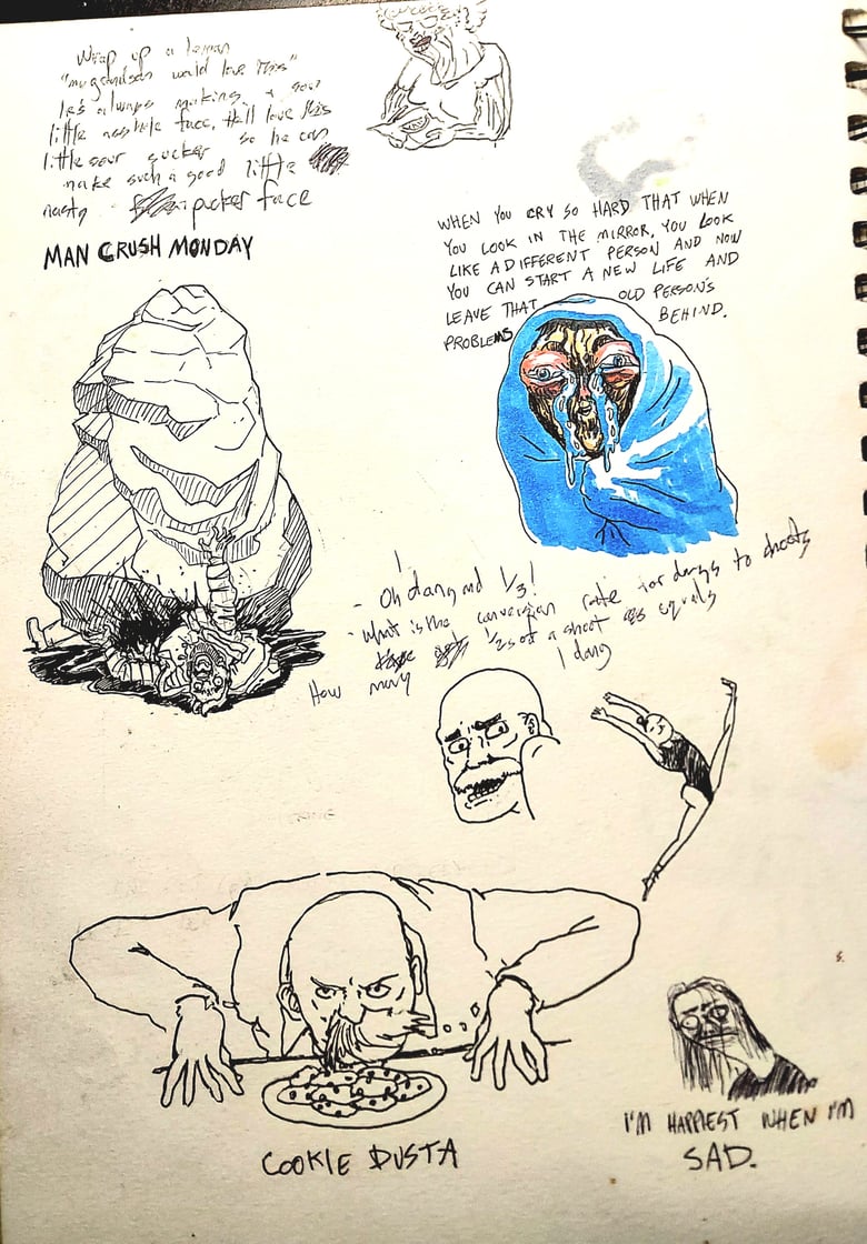 Image of 8.5x12 Sketchbook page Man Crush Monday