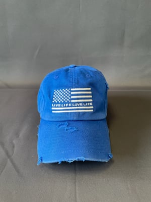 Image of Royal Blue American flag cap