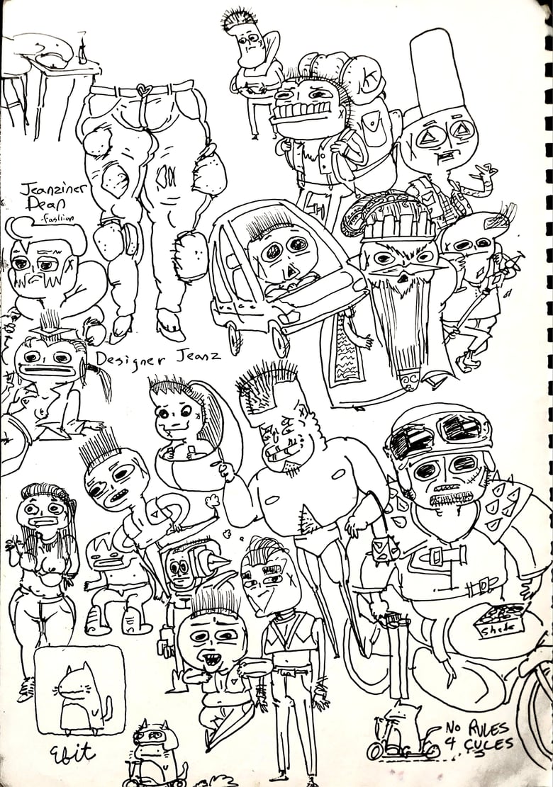 Image of 7x10 Sketchbook Page Lil Guys