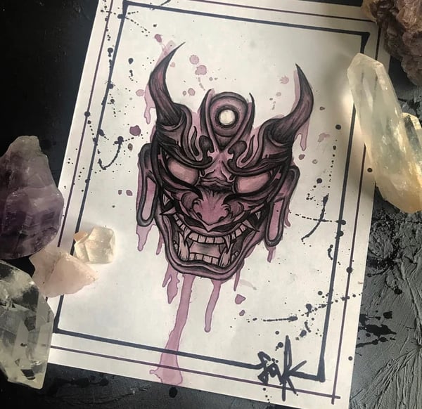 Image of Oni Mask- Prints