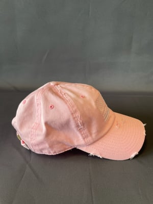 Image of American flag pink cap