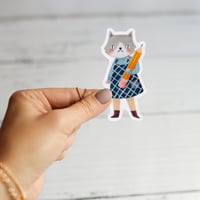 Image 2 of Drawing Cat Girl Sticker