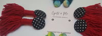Image 3 of Button Tassel Earrings 