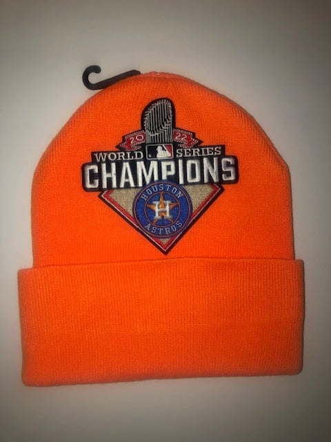 Image of Official "Hate Us" World Champion Beanie (Space City Orange)