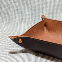 Image 1 of VALET TRAY - CUOIO & DARK BROWN