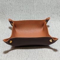 Image 2 of VALET TRAY - CUOIO & DARK BROWN