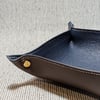 VALET TRAY - NAVY & DARK BROWN