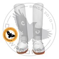 Image 1 of Biker Scout Long Boots (White) with accurate soles