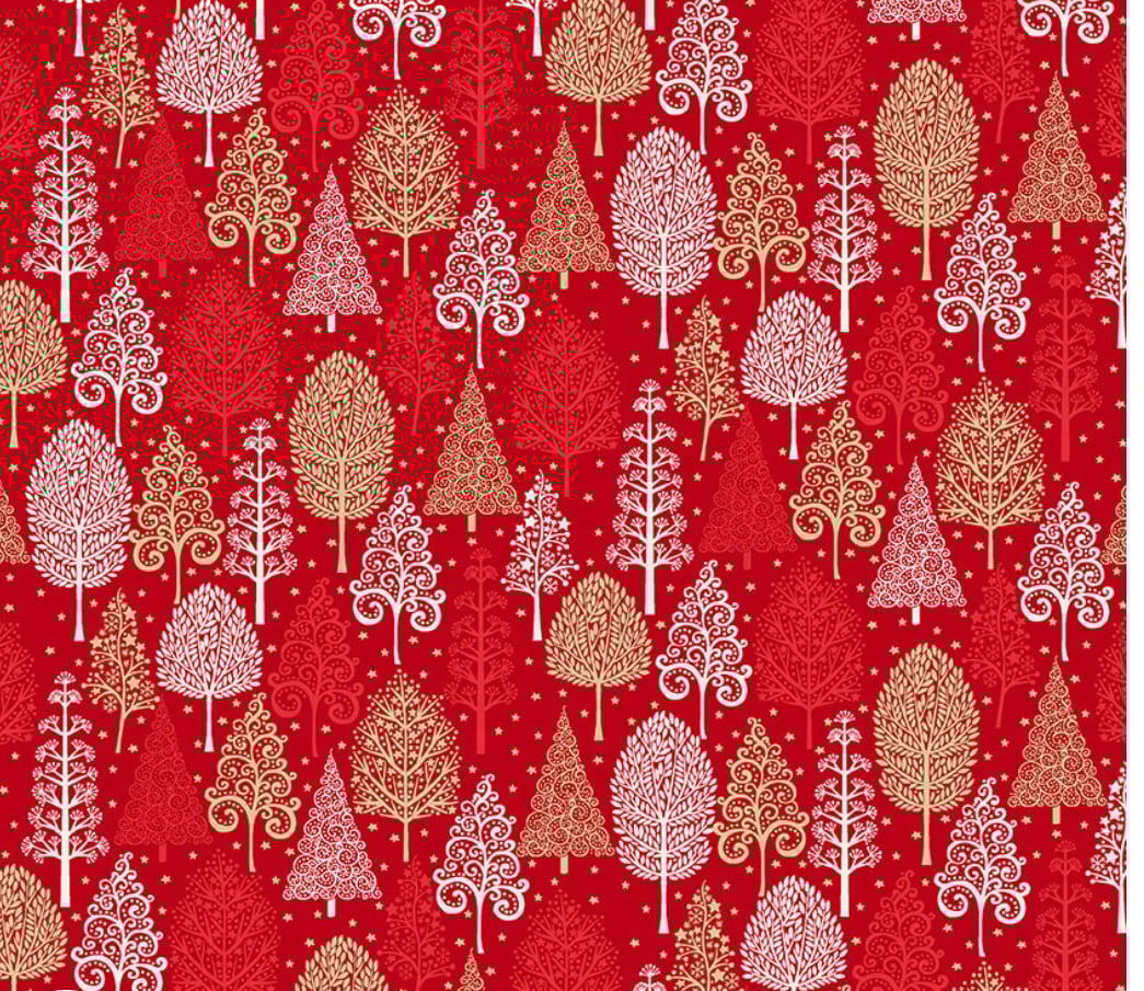 Image of Scandi Trees Red Shade 30cm