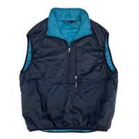 Vintage '97 Patagonia Puffball Vest - Black & Aqua | WAY OUT CACHE