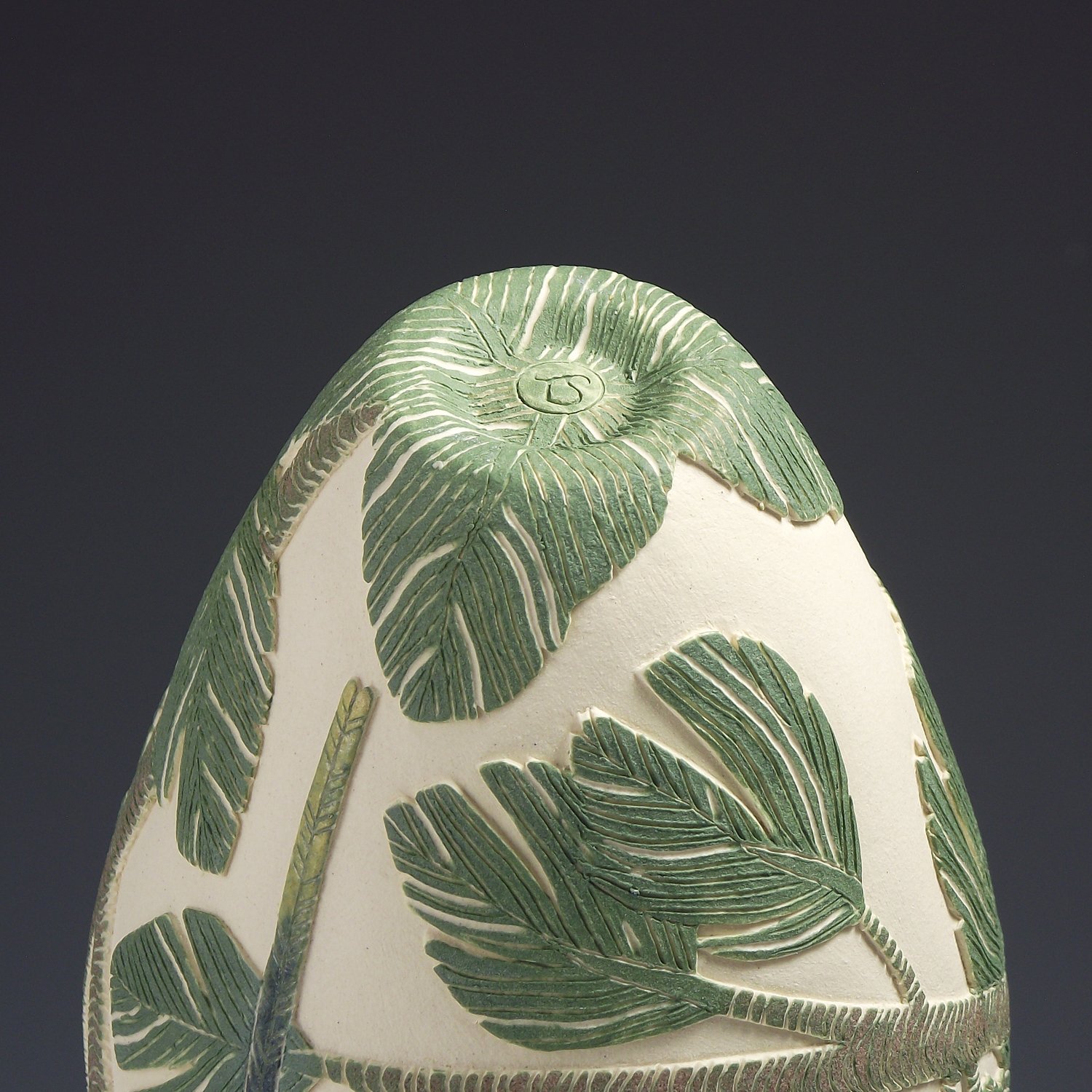 Image of Papuan Lorikeets & casuarina tree sgraffito vessel