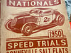 Bonneville Nationals aged Linocut Print (Maroon Ink on 170gr kraft paper edition) FREE SHIPPING