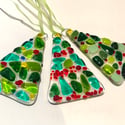 Make at Home fused glass Christmas Trees 