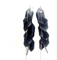 Image 3 of CONTRAST ZIP EARRINGS