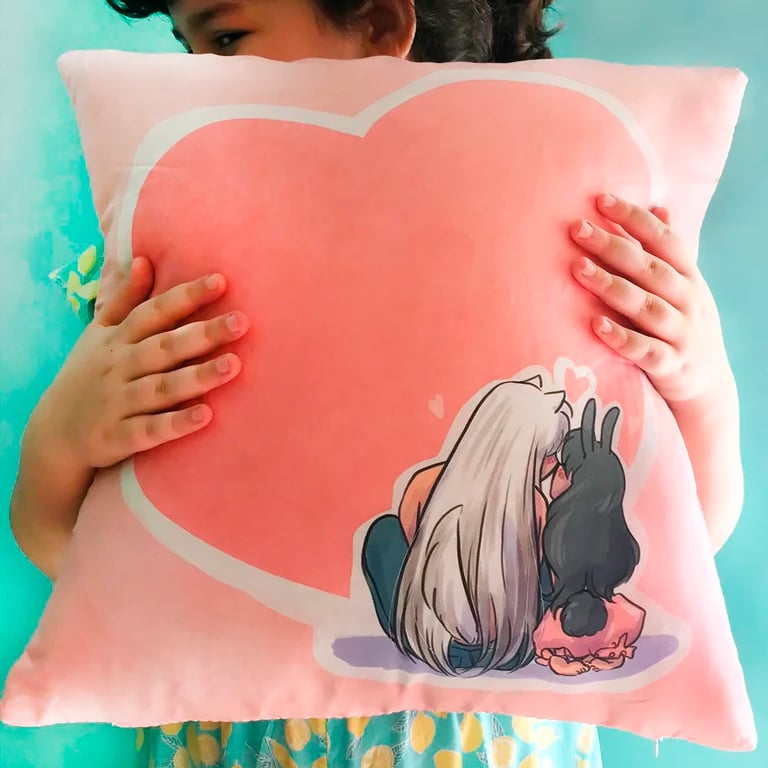 Dog & Bunny Cushion/Pillow case