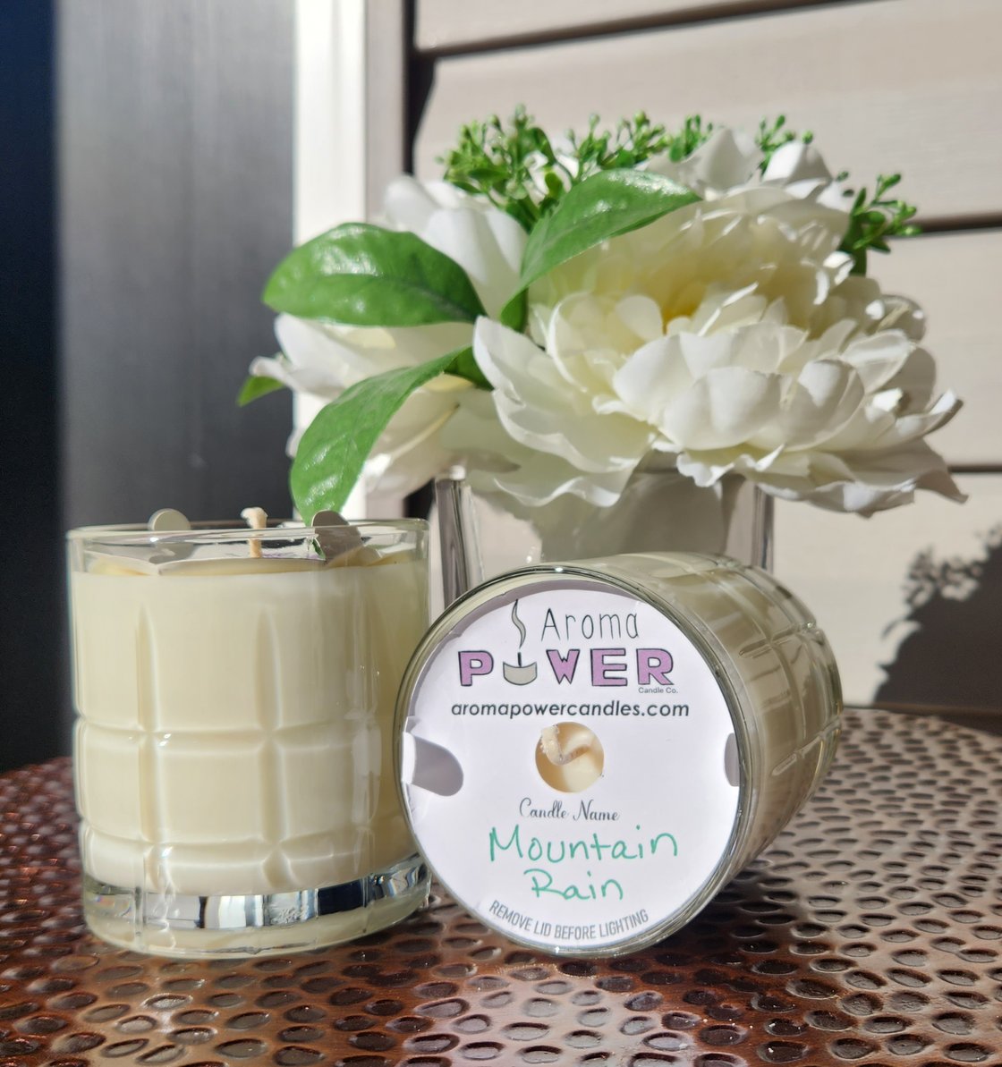 Image of Mountain Rain in Reusable Whiskey Rocks Glass