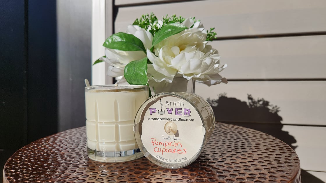 Image of Pumpkin Cupcake Candle in Reusable Whiskey Glass