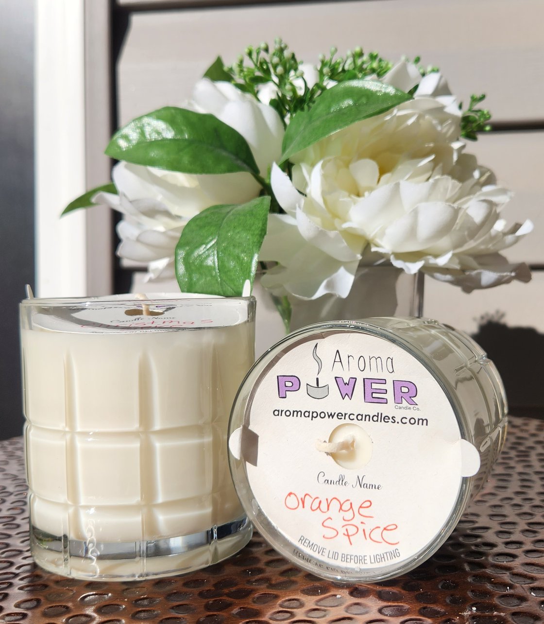 Image of Orange Spice Candle in Reusable Whiskey Glass