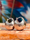 Annette Hoops in Hammered Silver