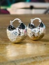 Annette Hoops in Hammered Silver