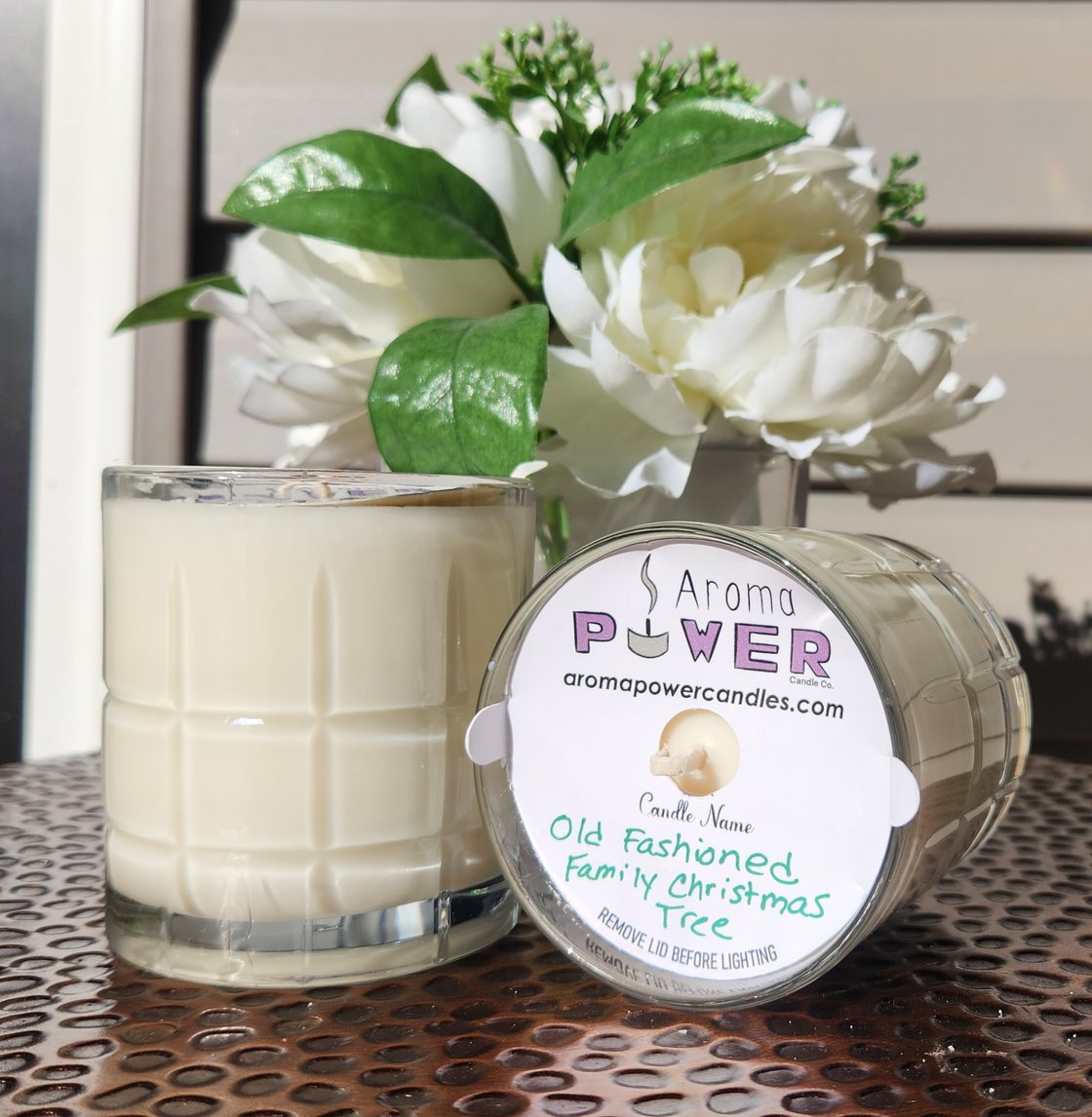 Image of Old Fashioned Family Christmas Tree in Reusable Whiskey Glass