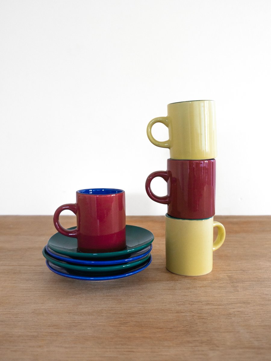 Image of multicolor espresso cups