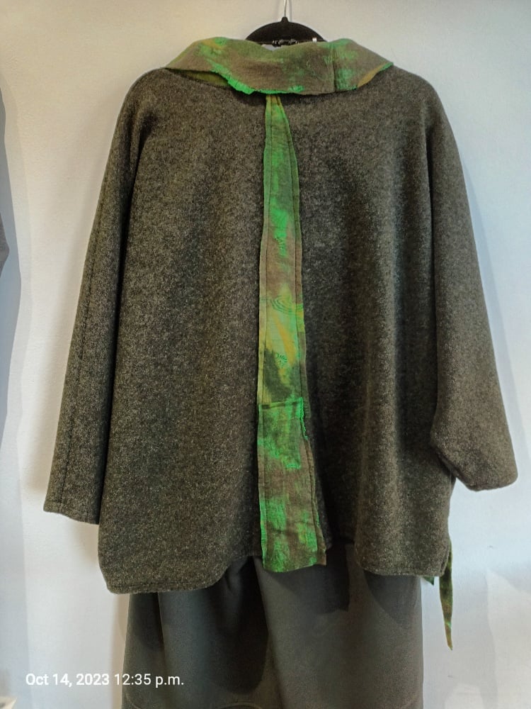 Image of green oversized wool sweater