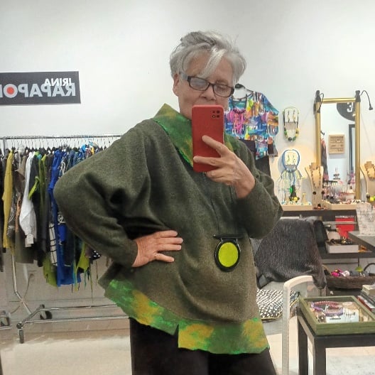 Image of green oversized sweater