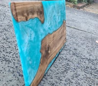 Image 4 of 064-olive wood and laguna pearl blue charcuterie board