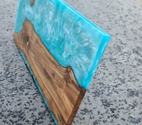 Image 5 of 064-olive wood and laguna pearl blue charcuterie board