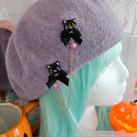 Image 1 of Black Cat Collar Pins