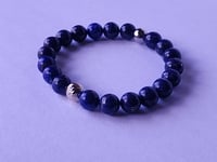 Image 4 of Lapis Lazuli Bracelets/Gemstone Bracelet/Men/Women Bracelet/Stretch Bracelet