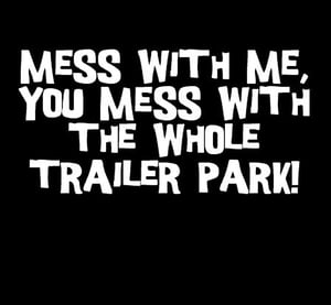 Image of Mess with me, you mess with the whole trailer park! t-shirt