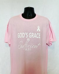 Image 2 of God’s Grace Pink Cancer Awareness Unisex Shirt 