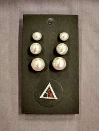 Image 2 of Multi Size Pearl Studs (2 or 3 pairs)
