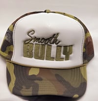 SB Trucker Hat Camo Green / White  with Oive Green Words